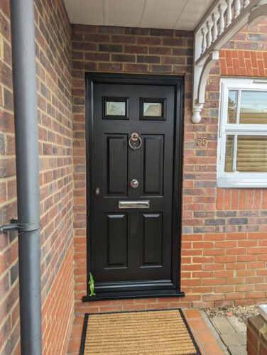 A fabulous Black Tenby 2 Solidor, with a Chrome Ring Knocker and the super secure Ultion fitted in St Albans