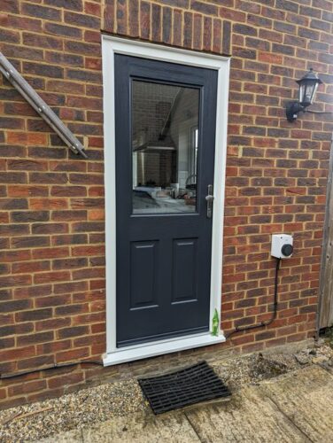 A lovely Anthracite Grey Windsor Rockdoor with the super secure Avocet ABS Master cylinder fitted in Baldock